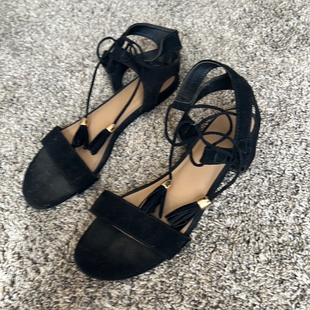 Merona Black Open Toed Ankle Sandal
